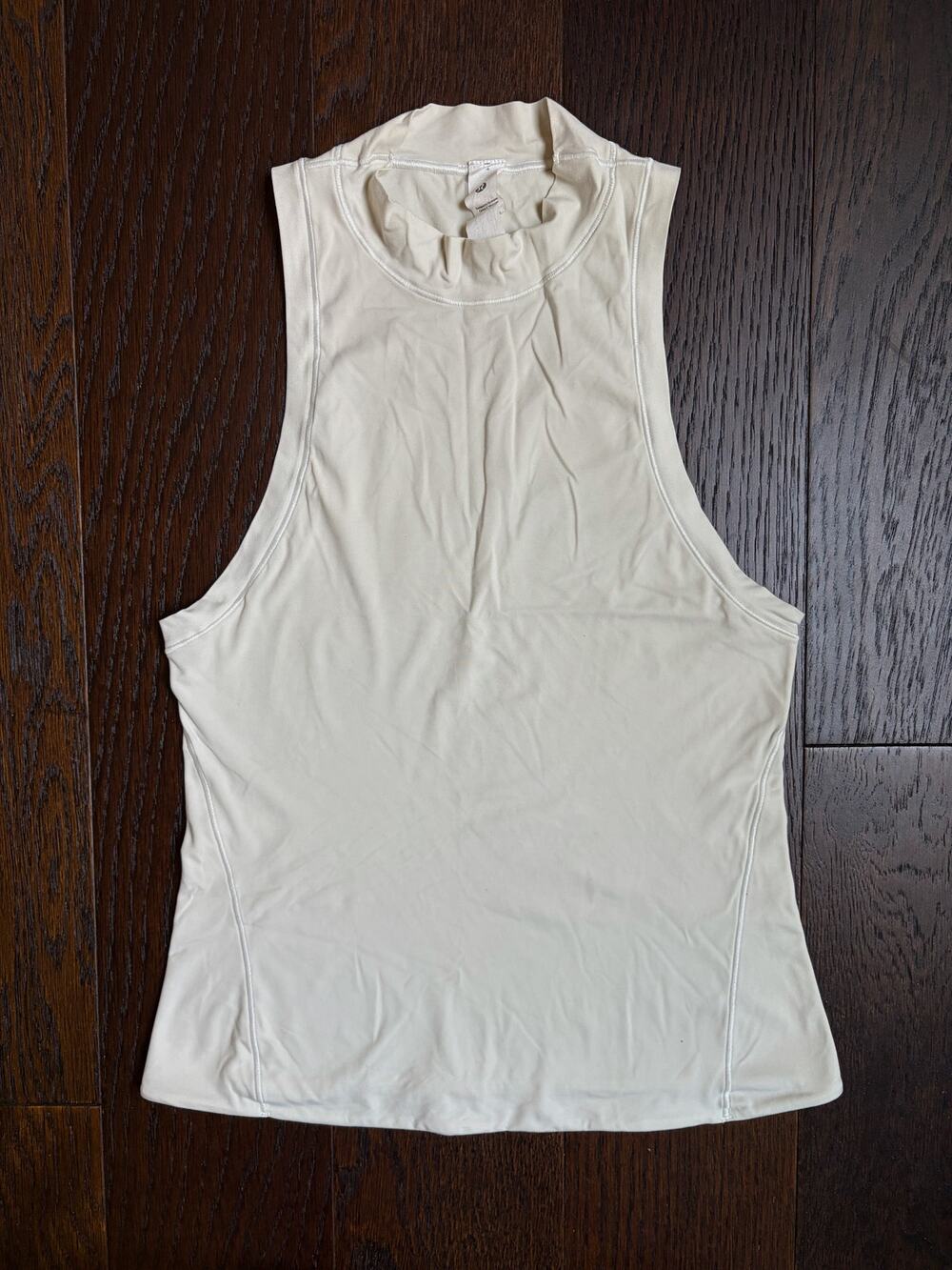 Lululemon Wundermost Ultra-Soft Nulu Mockneck Tank Top (Bone) - Small